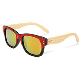 UV400,Unisex,Bamboo,Rivet,Sunglasses,Mirror,Color,Frame,Wooden,Eyewear,Glasses