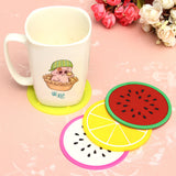 Silicone,Fruit,Shade,Round,Coasters,Skidproof,Table,Decoration