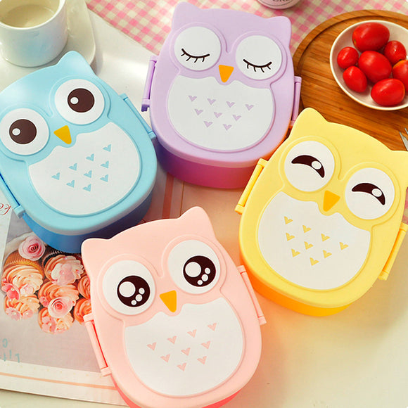 900ml,Plastic,Bento,Lunch,Square,Cartoon,Microwave,Container