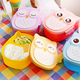 900ml,Plastic,Bento,Lunch,Square,Cartoon,Microwave,Container