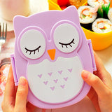 900ml,Plastic,Bento,Lunch,Square,Cartoon,Microwave,Container