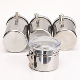 Durable,Stainless,Steel,Canister,Airtight,Sealed,Canister,Spice,Storage,Container,Snack