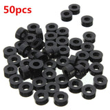Suleve,M3NW2,Nylon,Washer,Black,Round,Spacer,Waser,Screws,50pcs