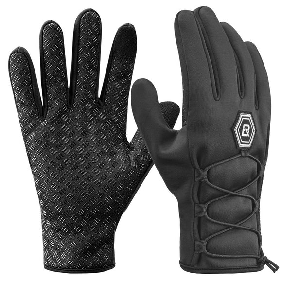 ROCKBROS,Winter,Cycling,Gloves,Drawstring,Finger,Touch,Screen,Riding,Bicycle,Gloves,Motorcycle,Gloves