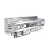 Space,Aluminum,Kitchen,Double,Chopstick,Holder,Seasoning,Mount,Storage,Kitchen,Arrangement