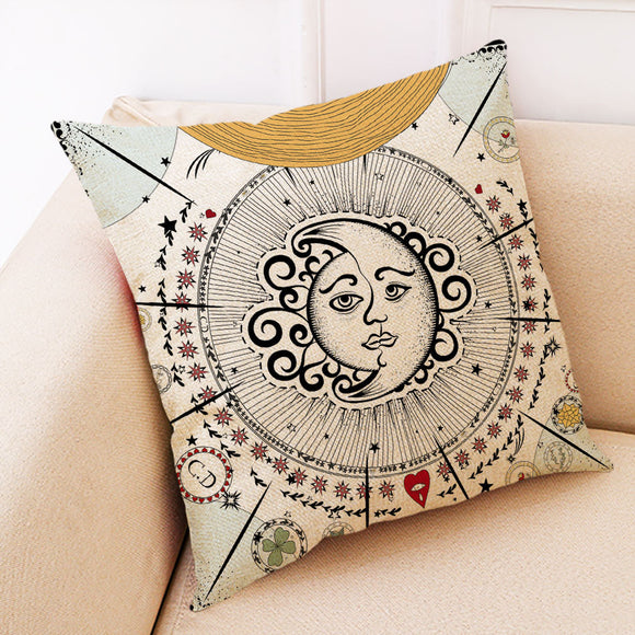Mandala,Tarot,Creative,Style,Linen,Throw,Pillow,Cover,Office,Cushion,Cover,Pillow