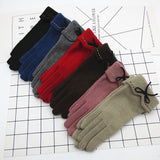 Women,Embroidery,Dotted,Bowknot,Fashion,Casual,Gloves