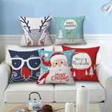 Christmas,Linen,Cushion,Cover,45*45,Pillowcase,Cushions,Throw,Pillow,Decor,Festive