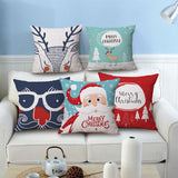 Christmas,Linen,Cushion,Cover,45*45,Pillowcase,Cushions,Throw,Pillow,Decor,Festive
