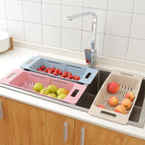 Kitchen,Plastic,Drain,Basket,Retractable,Tableware,Vegetable,Shelf,Storage,Drain