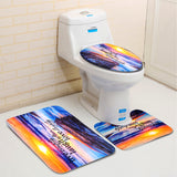 Sandy,Beach,Waterproof,Bathroom,Shower,Curtain,Toilet,Cover