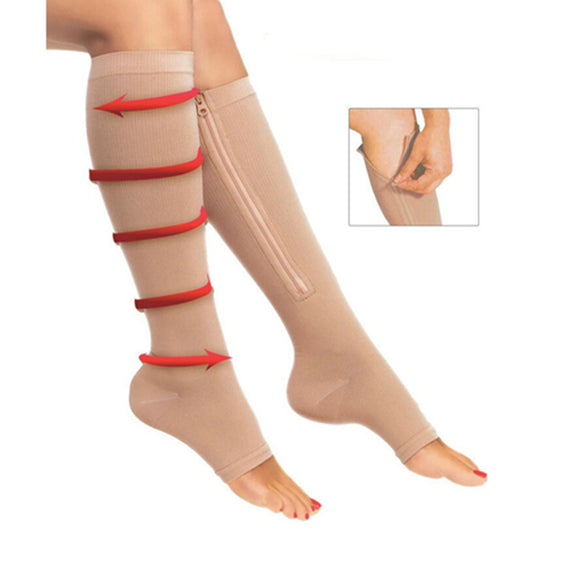 Compression,Socks,Zipper,Support,Stockings