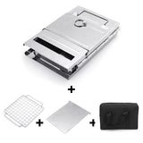 Stainless,Steel,Square,Folding,Portable,Barbecue,Grill,Stove,Compact,Charcoal,Outdoor,Camping,Cooker