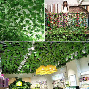 Artificial,Vines,Grape,Leaves,Green,Leafy,Plants,Ceiling,Decoration,Pipes,Block,Creepers
