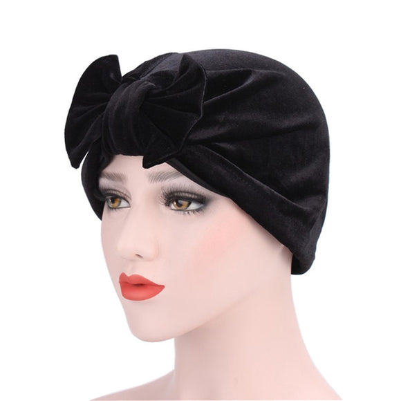 Women,Large,Bowknot,Cotton,Beanies,Casual,Solid,Skullies