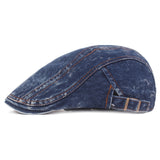 Women,Washed,Denim,Adjustable,Painter,Beret,Newsboy,Cabbie