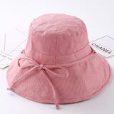 Women,Summer,Casual,Cotton,Bucket,Foldable,Sunscreen,Beach