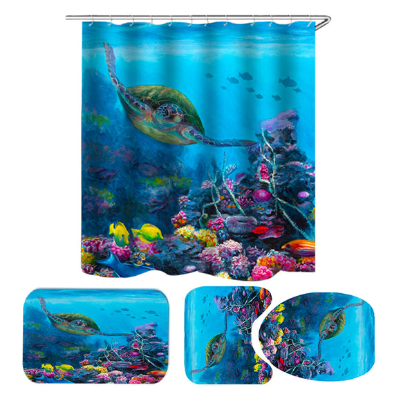 Turtle,Waterproof,Shower,Curtain,Bathroom,Curtains,Polyester,Fabric,Curtain