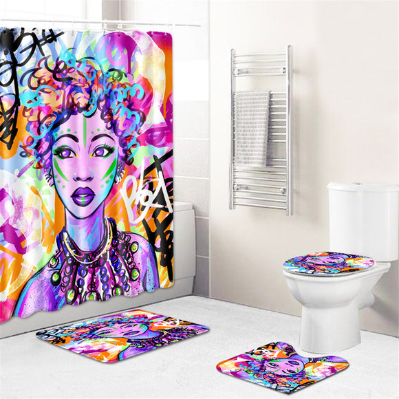 Waterproof,Fashion,Funny,Pattern,Shower,Curtain,Toilet,Cover