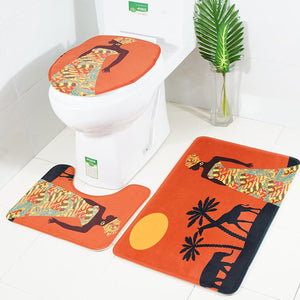 Piece,Bathroom,Carpet,Toilet,Cover,Toiletseat