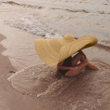 Super,Large,Visor,Travel,Holiday,Seaside,Sunscreen,Folding,Beach,Straw
