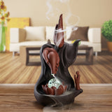 Ceramic,Backflow,Waterfall,Smoke,Incense,Burner,Censer,Holder,Decor