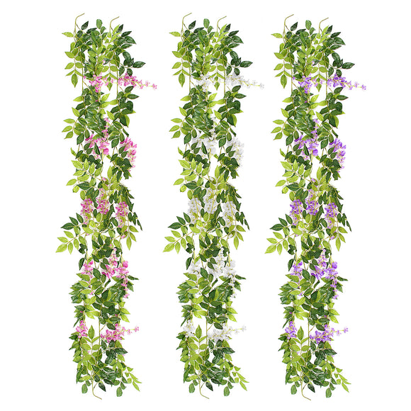 Wisteria,Garland,Artificial,Flowers,Bunch,Wedding,Hanging,Decorations