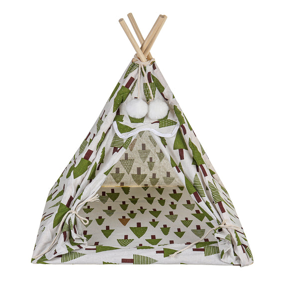 Foldable,Linen,House,Washable,Puppy,Indoor,Teepee