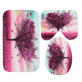 Romantic,Heart,Waterproof,Bathroom,Purple,Shower,Curtain,Toilet,Cover