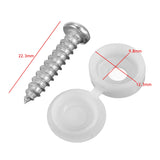 16Pcs,Licence,Number,Plate,Phillips,Tapping,Screw,Hinged,White,Cover