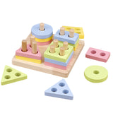 Wooden,Shape,Paired,Cognitive,Preschool,Learning