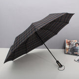 Automatic,Folding,Umbrella,People,Windproof,Umbrella,Plaid,Camping,Sunshade