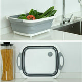 Foldable,Multifunctional,Board,Fruit,Vegetables,Drain,Storage,Basket