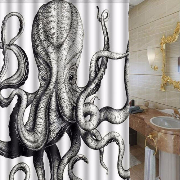 Octopus,Bathroom,Waterproof,Shower,Curtain,Polyester,Fabric,Bathroom,Curtain