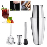 Stainless,Steel,Cocktail,Shaker,Mixer,Drink,Bartender,Martini,Tools