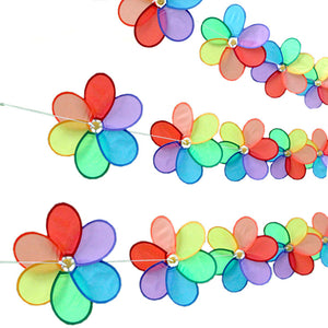 IPRee,Flowers,Colorful,Rainbow,Spinner,Windmill,Lanyard,Flags,Outdoor