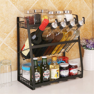 Layers,Kitchen,Spice,Stainless,Steel,Countertop,Spice,Bottle,Shelf