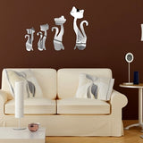 Honana,Silver,Mirror,Stickers,Bedroom,Office,Decor