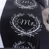 Bedding,White,Black,Quilt,Cover,Pillowcase,Queen