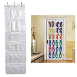 24Pocket,Hanging,Stainless,Steel,Holder,Shoes,Nonwoven,Fabric,Organizer,Storage,Closet