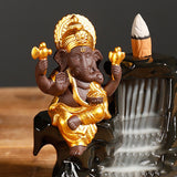 Backflow,Incense,Burner,Ceramic,Waterfall,Smoke,Lucky,Elephant,Incense,Burner,Holder,Decor,Office,Ornament,Incense,Cones