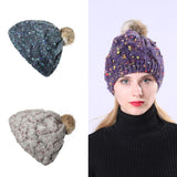 Women,Handmade,Jacquard,Mixed,Color,Rabbit,Knitted,Casual,Beanie