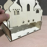 Puzzle,Wooden,Building,Model,Islamic,House,Stand,Ramadan,Gifts,Decorations