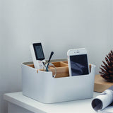 Bamboo,Organizer,Desktop,Storage,Cosmetic,Display,Drawer