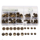 30Set,Antique,Brass,Fasteners,Popper,Press,Button,Leather