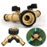 Brass,Manifold,Quick,Connector,Nozzle,Water,Splitter,Garden,Faucet,Watering,Adapter"