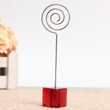 Silver,Stand,Circle,Stand,Photo,Holder,Paper,Message