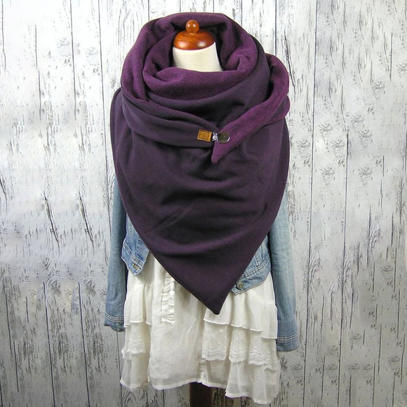 Women,Cotton,Thick,Winter,Outdoor,Casual,Solid,Color,Scarf,Shawl