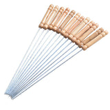 Pieces,Barbecue,Skewers,Wooden,Handle,Needle,Roast,Kebab,Stick,Barbecue,Tools