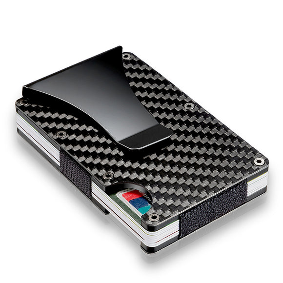 Carbon,Fiber,Credit,Holder,Blocking,Metal,Wallet,Money